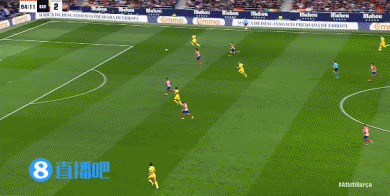 莱万2传1射！费尔明头球破门，进球后滑跪庆祝失败