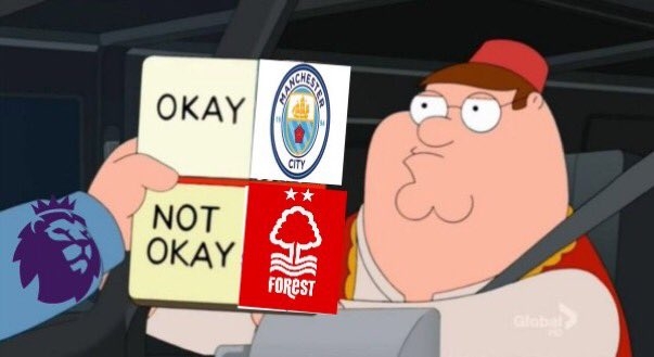 球迷热议森林被扣分：曼城115项财务违规，得扣1150分+剥夺冠军