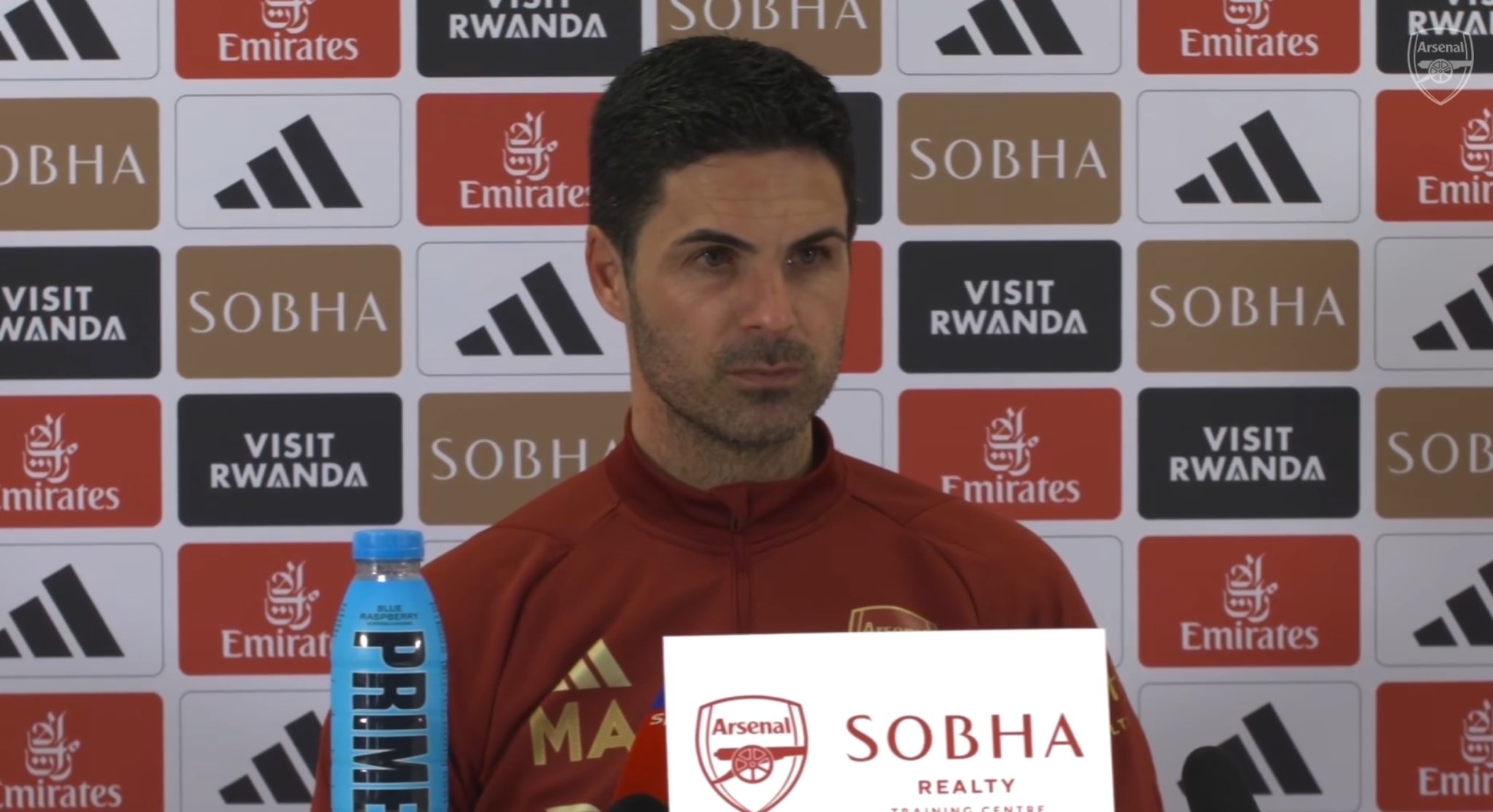 阿尔特塔：萨卡、加布里埃尔和马丁内利有机会出战曼城